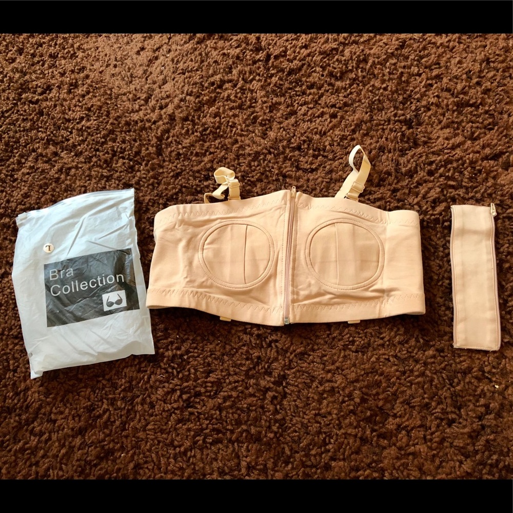 Hands free breast pump bra